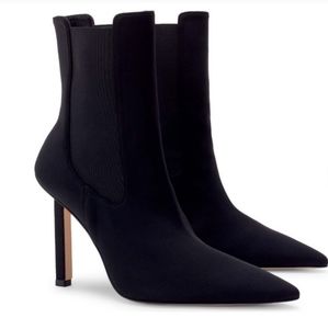 GOOD AMERICAN Brown Neoprene Chelsea Ankle Booties, Size 7.5, NWOT